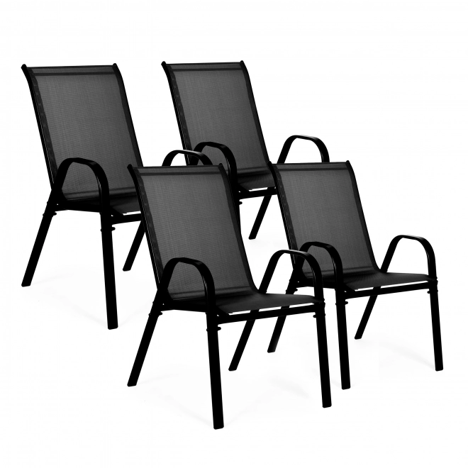 Set of Garden Chairs for Patio or Balcony Black by MultiGarden