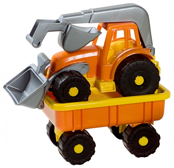 Androni Tractor Loader with Trailer Power Worker length 58 cm – Orange