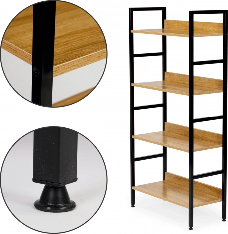 Sturdy metal frame and adjustable feet