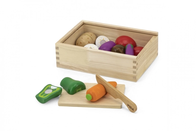 Set di taglio in legno - verdura per bambini