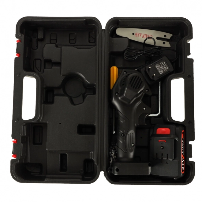 Battery-Powered Mini Chainsaw in Carry Case