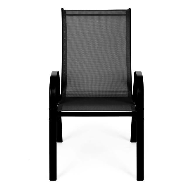 Set of Garden Chairs for Patio or Balcony Black by MultiGarden
