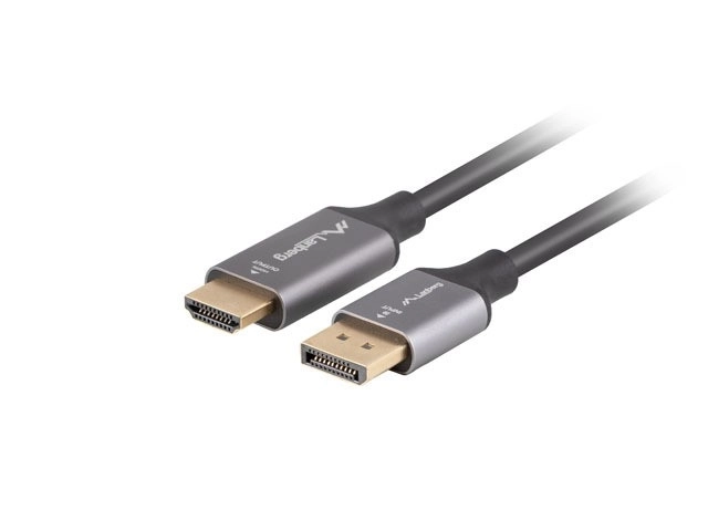 DisplayPort to HDMI 4K Cable - Black & Silver
