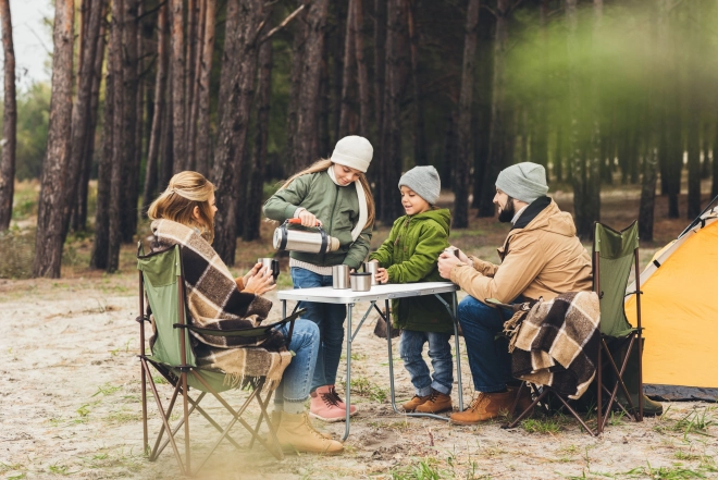 Folding Camping Table 80x60 cm