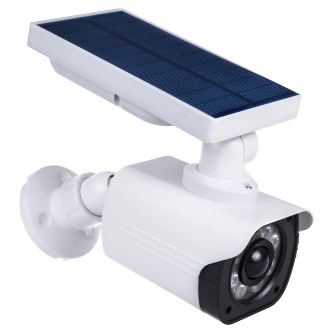 Solar dummy security camera with flashing light