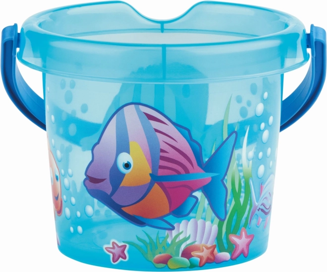 Androni Transparent Fish Bucket Diameter 13 cm – Blue