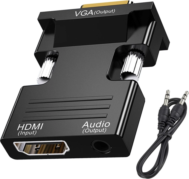 Adaptér HDMI na VGA s audio výstupem