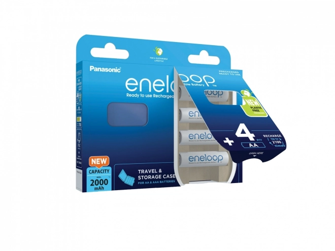 Eneloop AA Rechargeable Batteries 2000 mAh with Case