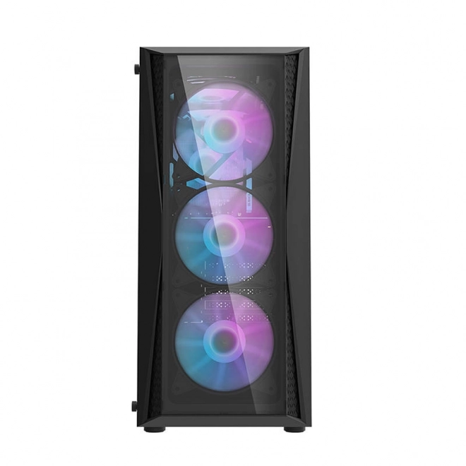 Darkflash computer case with 4 RGB fans