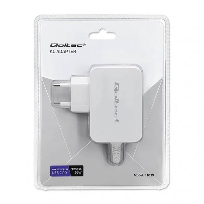 White USB-C Power Delivery Charger 65W