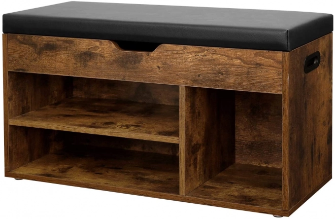 Wooden Shoe Bench in Loft Style
