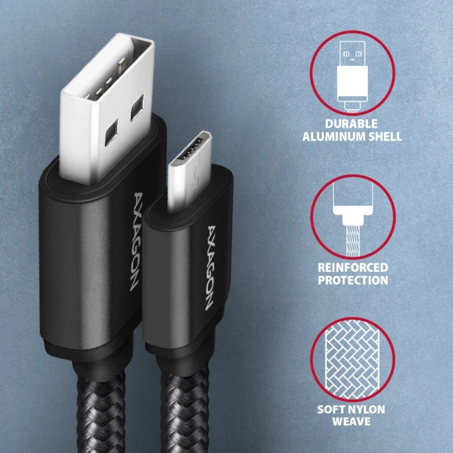 Premium Black Micro USB to USB-A Data & Charging Cable