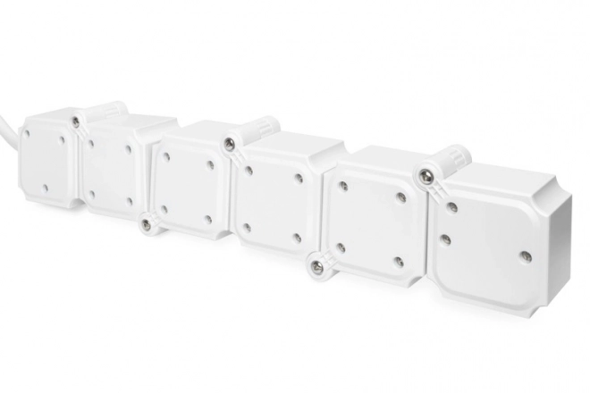 Ciabatta multipresa ufficio flessibile con 4 prese e 2 porte USB