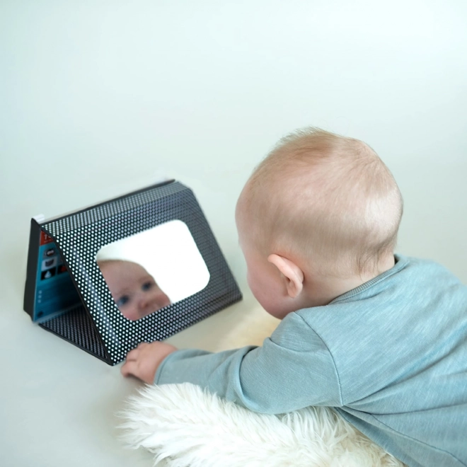 Petit Collage Tummy Time Mirror with Peekaboo Pictures