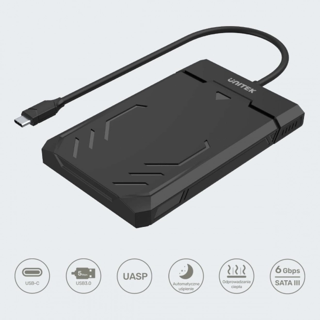 Festplattengehäuse USB-C für HDD/SSD mit SATA UASP Unterstützung