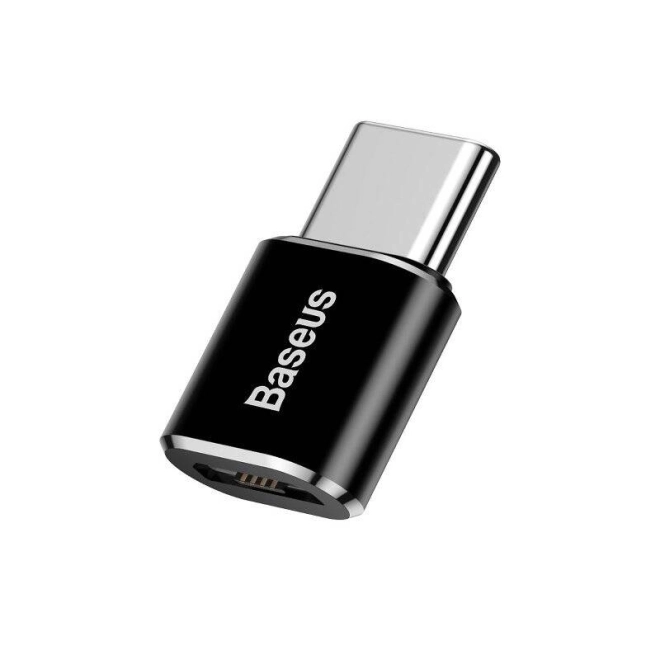 Micro USB to USB Type C Adapter Black