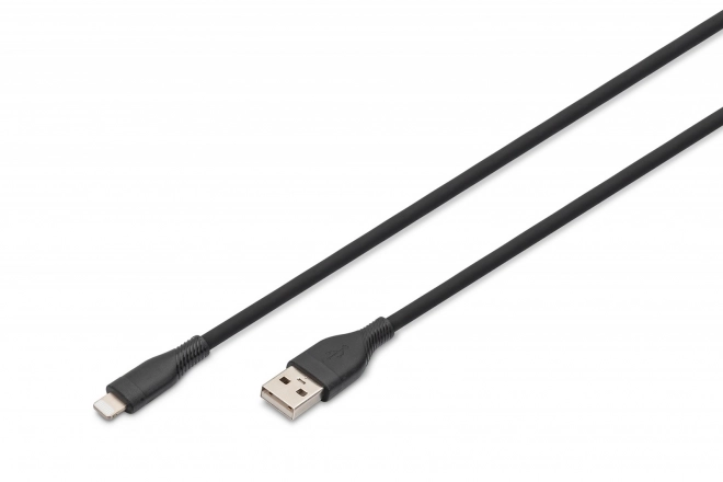 Silicone Power Cable USB-A to Lightning 2m Black
