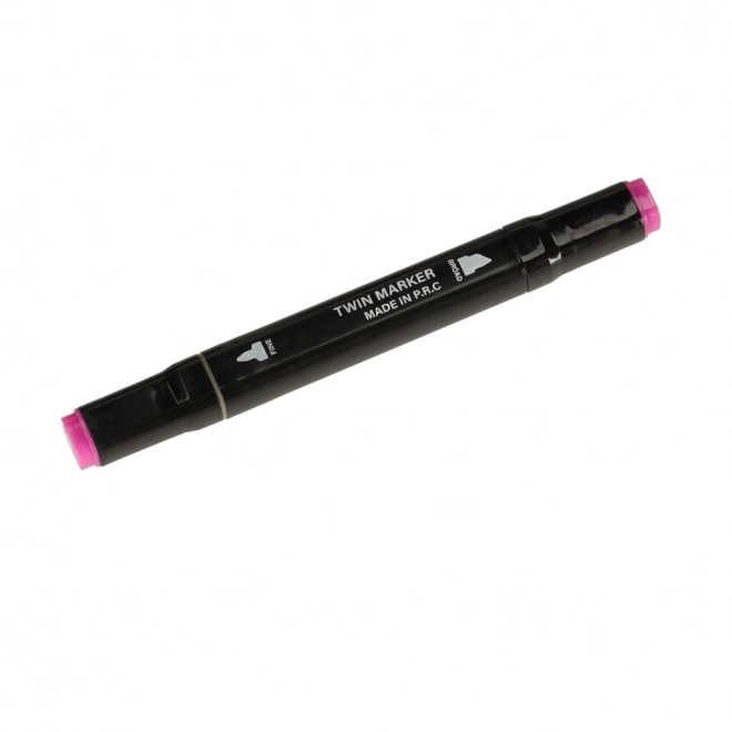 Marker alcolico doppia punta con custodia e supporto – 120 pezzi