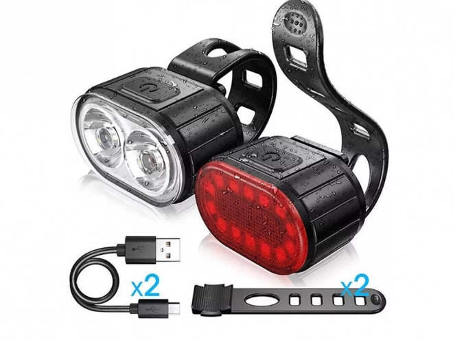 Wiederaufladbare LED-Fahrradlichter mit USB