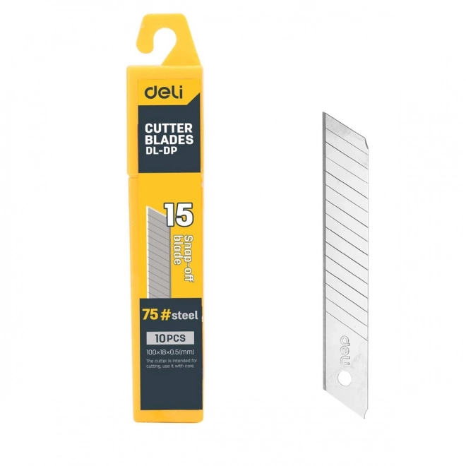 Replacement Blades Deli 18 mm, 10 pcs
