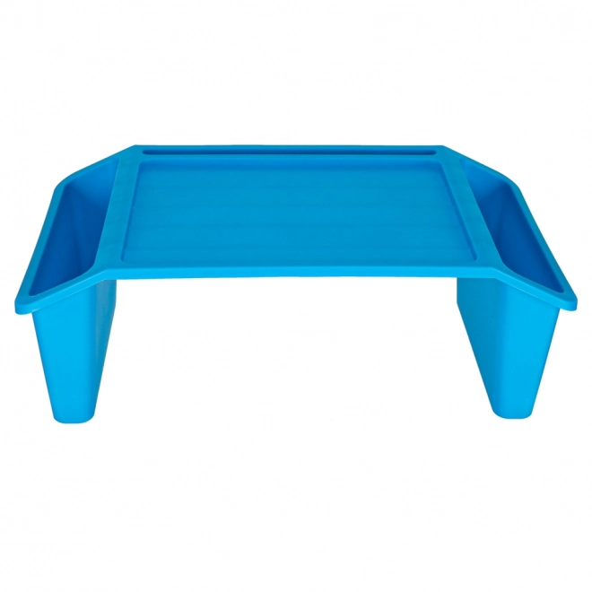 Tavolino per laptop con organizer blu