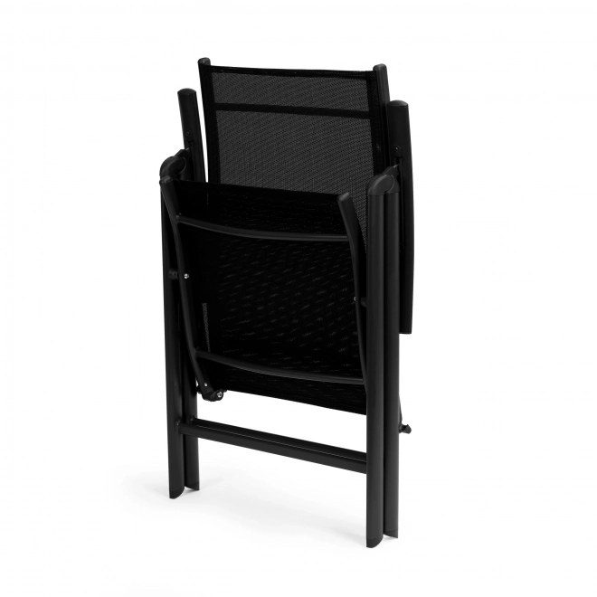 Set of Folding Garden Chairs with Adjustable Backrest