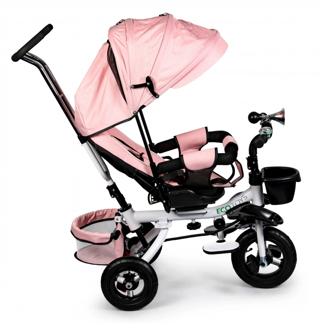 Rotating Tricycle 360° Pink Delux with Canopy