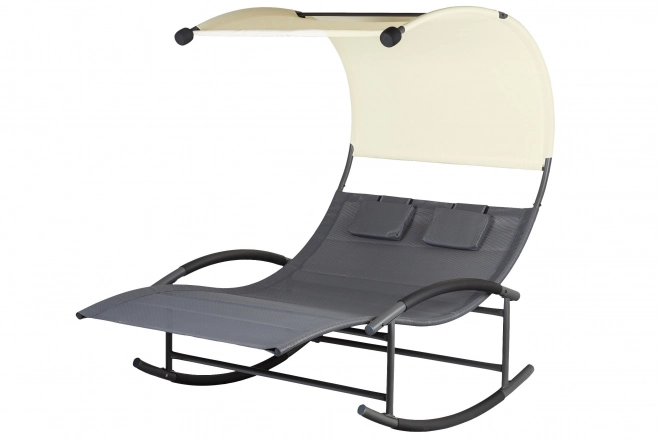 Garden Lounger with Canopy and Swing