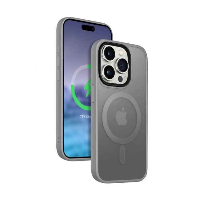Hybrid Frost MAG Cover for iPhone 15 Pro with MagSafe Grey