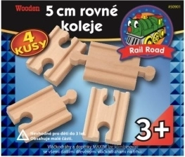 Maxim 5 cm straight tracks - connectors 4 pcs