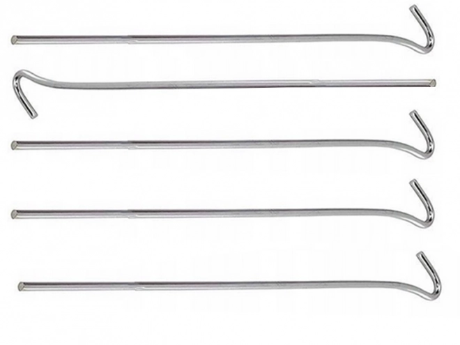 Picchetti da tenda in acciaio 31cm con ganci e anelli
