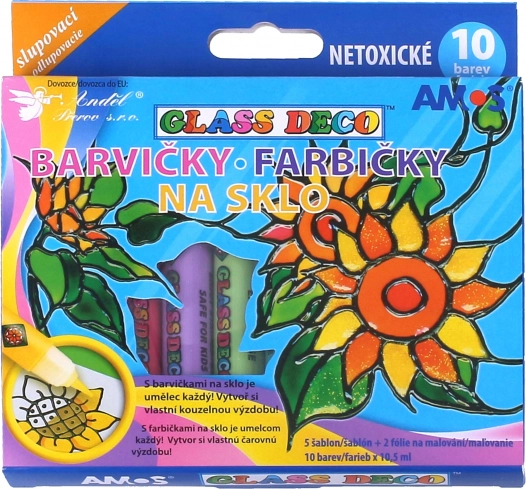 Glass paints 10 pcs/10.5 ml