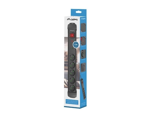 Surge Protector Lanberg with 5 m Cable