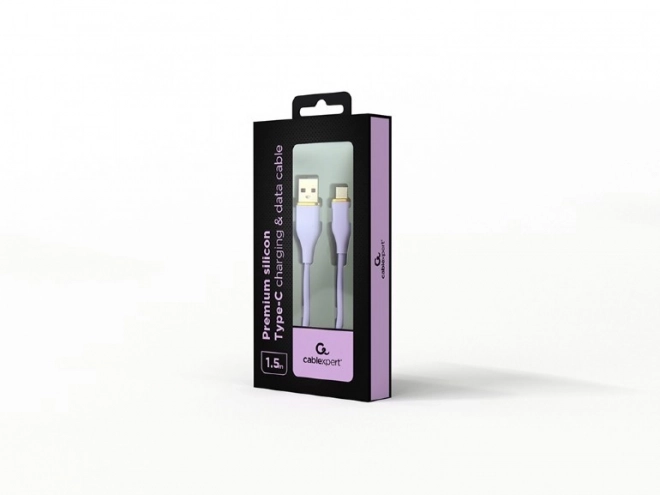 Purple USB A to USB C Cable 1.5M