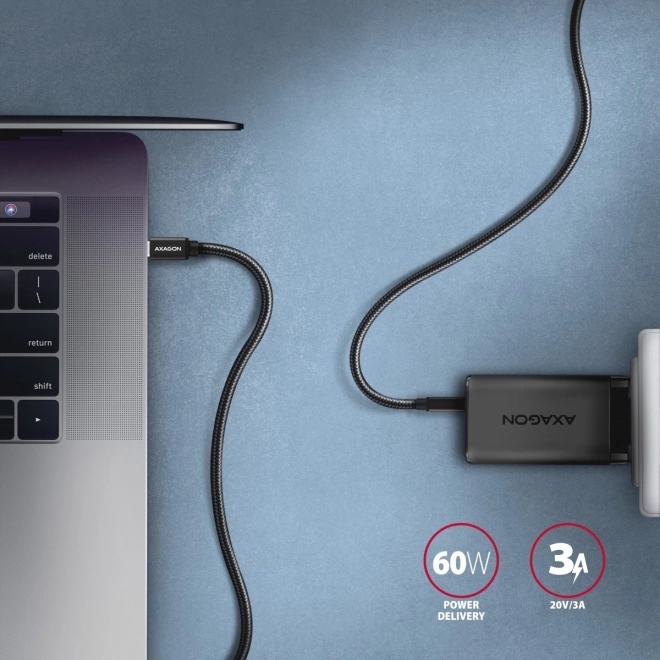 BUCM3-CM10AB USB-C - kabel USB-C 3.2 Gen 1, 1m, PD 60W 3A, ALU, opletený, černý