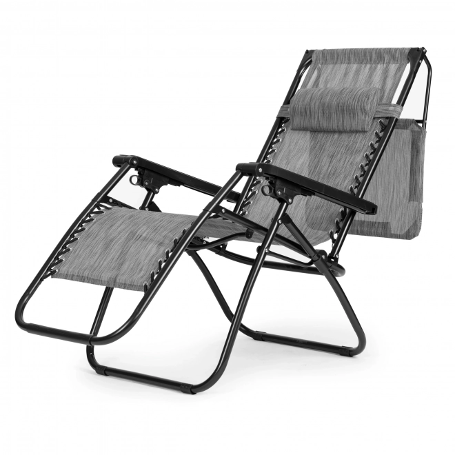 Foldable Adjustable Garden / Beach Chair with Sunshade Gray