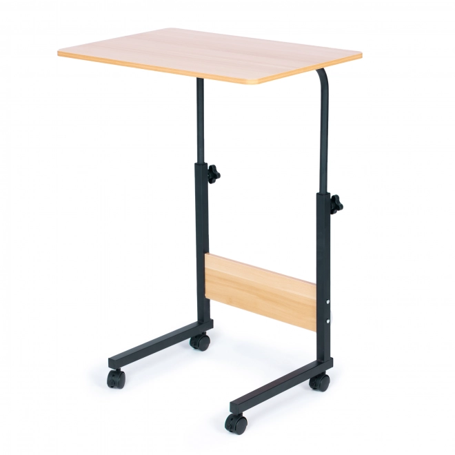 Mobile Laptop Table with Wheels - Brown