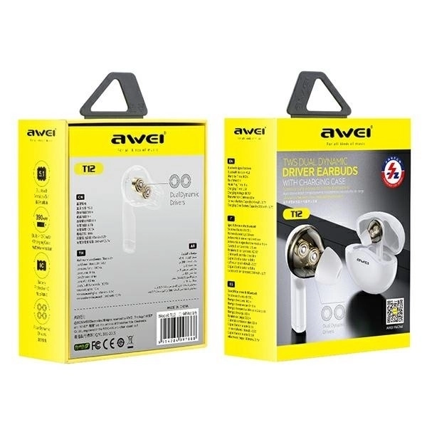Awei Bluetooth TWS Earbuds White