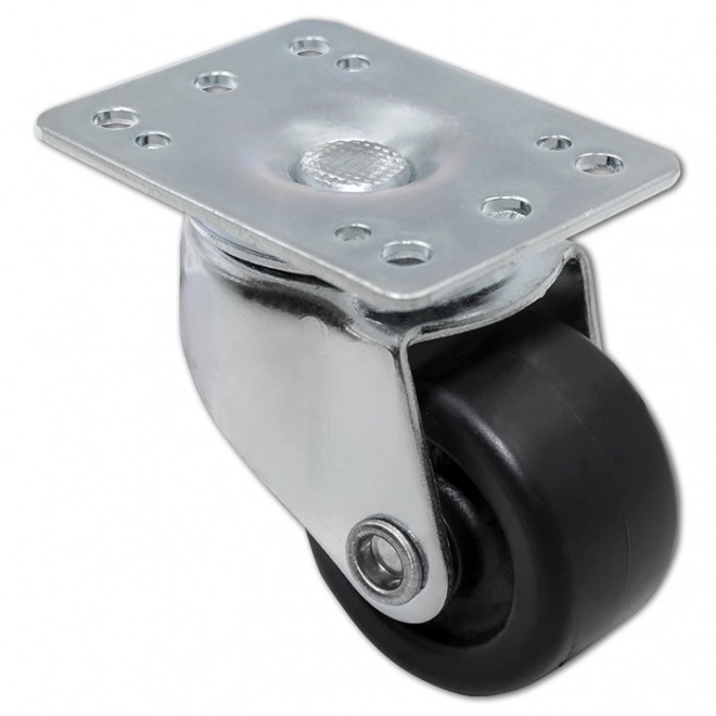 Set of wheel casters without brakes for rack cabinets