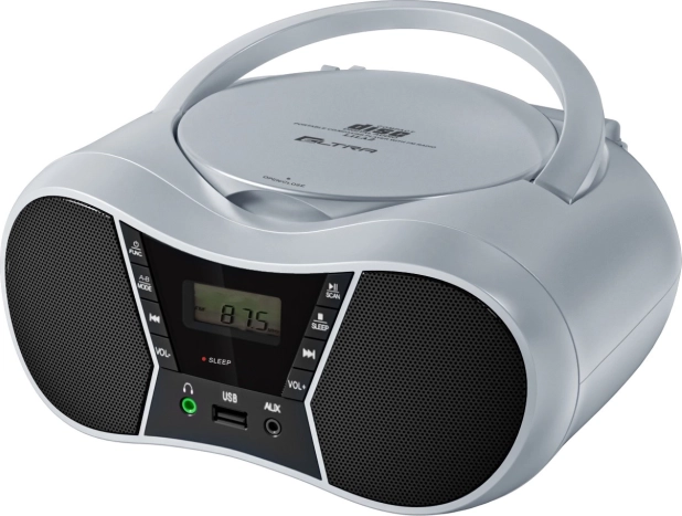 Radio lettore portatile CD/MP3 con USB e Bluetooth – argento
