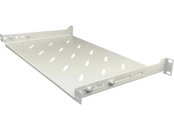 Fixed 19-inch 1U Depth Shelf Gray