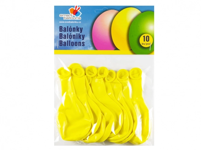 Oppustelige balloner gule 10 stk