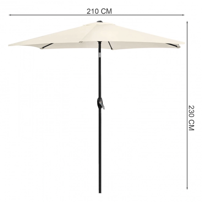 Foldable Garden Parasol Bauerkraft 210 cm Beige