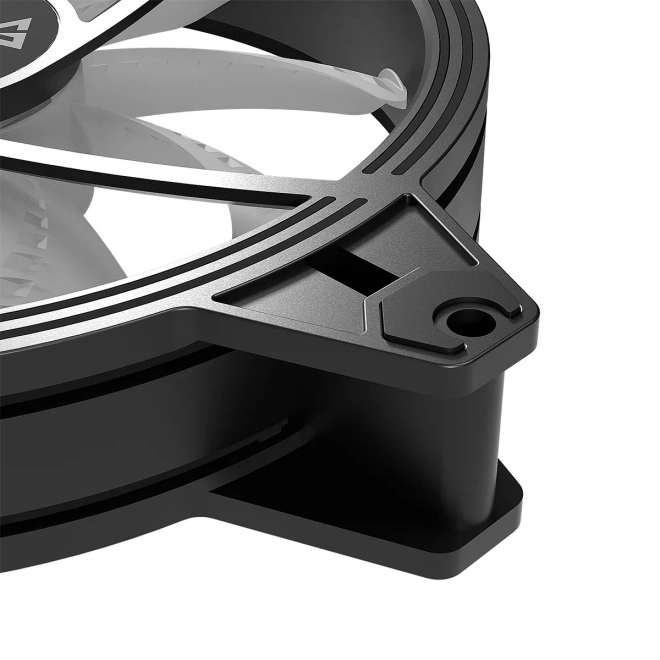 Tichý čierny ARGB ventilátor 140 mm s reverznými lopatkami
