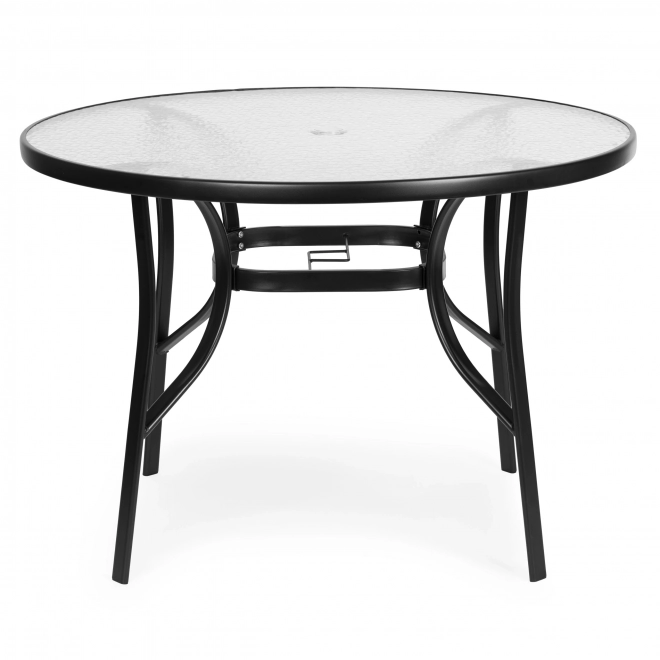 Round garden table 80 cm with parasol hole