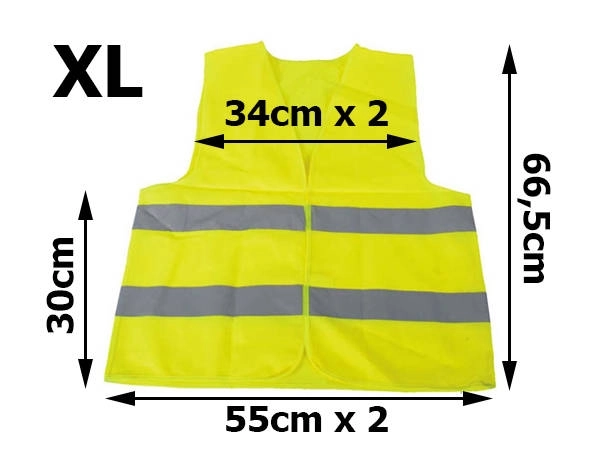 Reflective Safety Vest Yellow Size XL