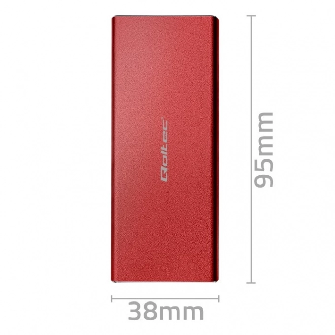 Red Aluminum M.2 SSD Enclosure with USB 3.0