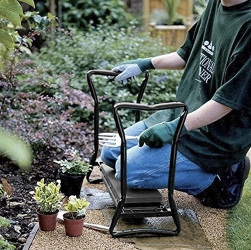 Garden Kneeler and Stool 3-in-1 with Tool Pouch