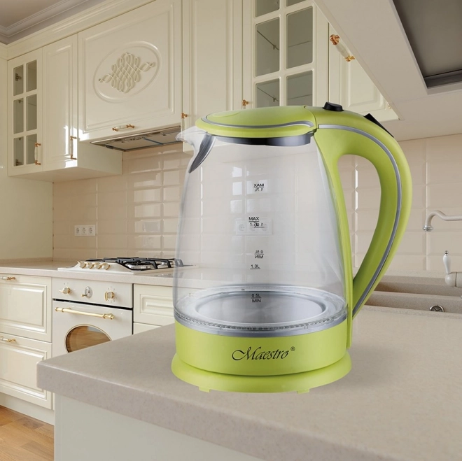 Glass Electric Kettle with Blue LED Light