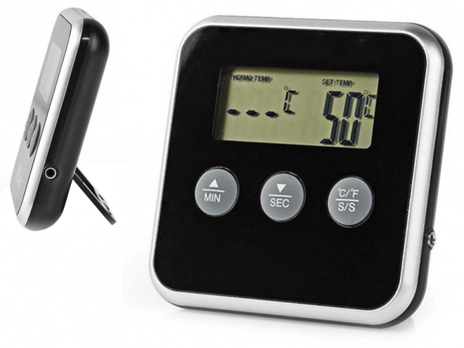 Digitaler Fleischthermometer mit Sonde und LCD-Timer